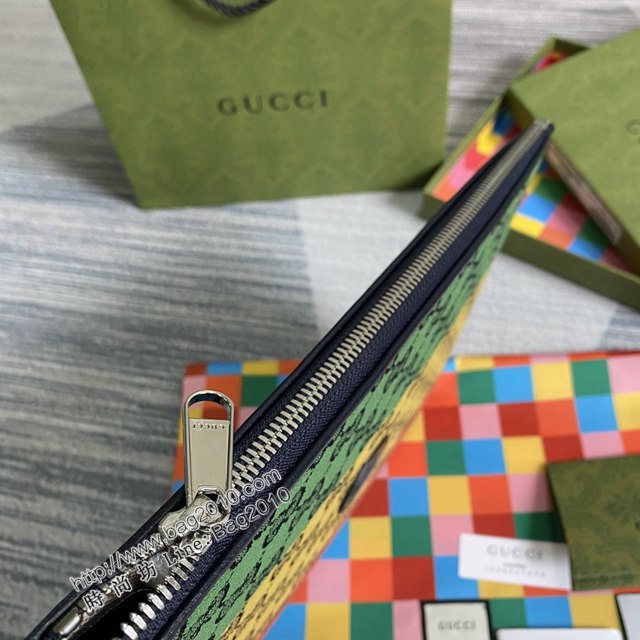 Gucci新款包包 古馳GG Marmont系列手拿包 Gucci彩色帆布女士手拿包 657581  ydg3280
